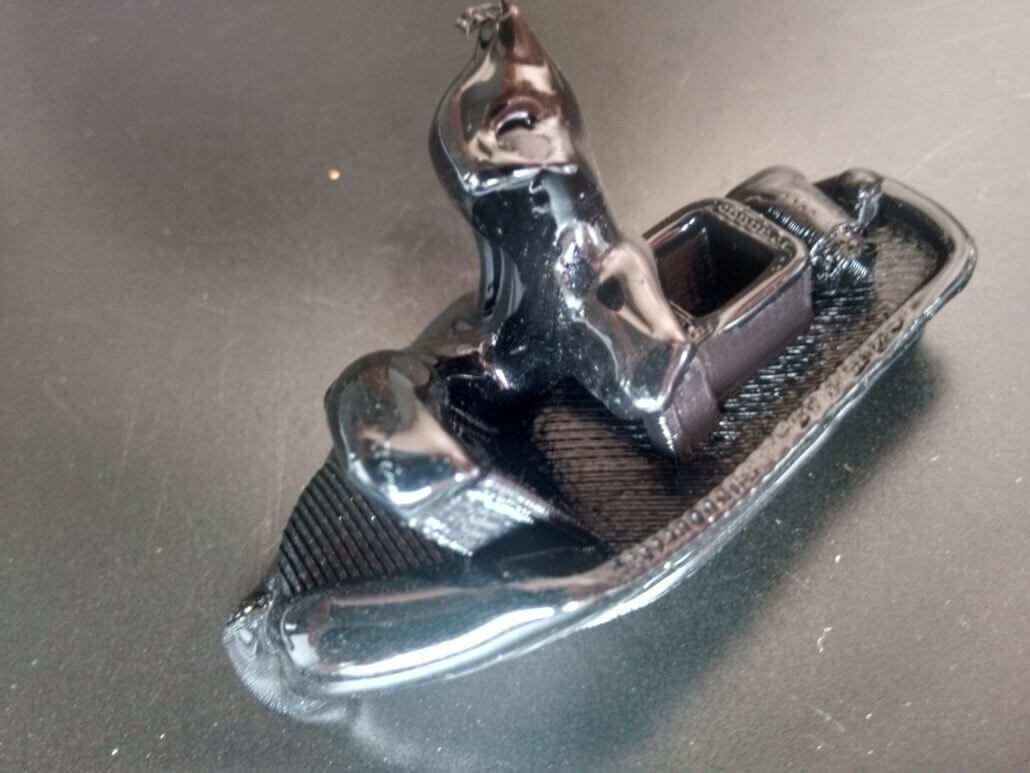 Das PLA nach 125 °Celsius.