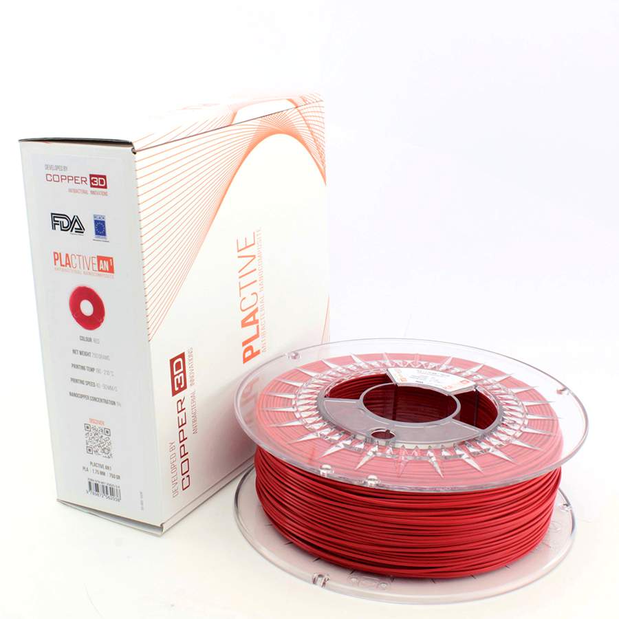 Copper 3D Filament - PLActive - Rot - 1.75 mm