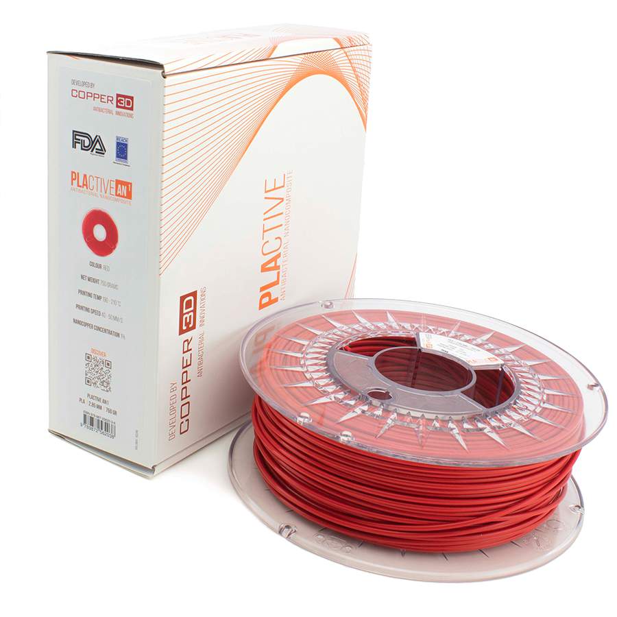 Copper 3D Filament - PLActive - Rot - 2.85 mm