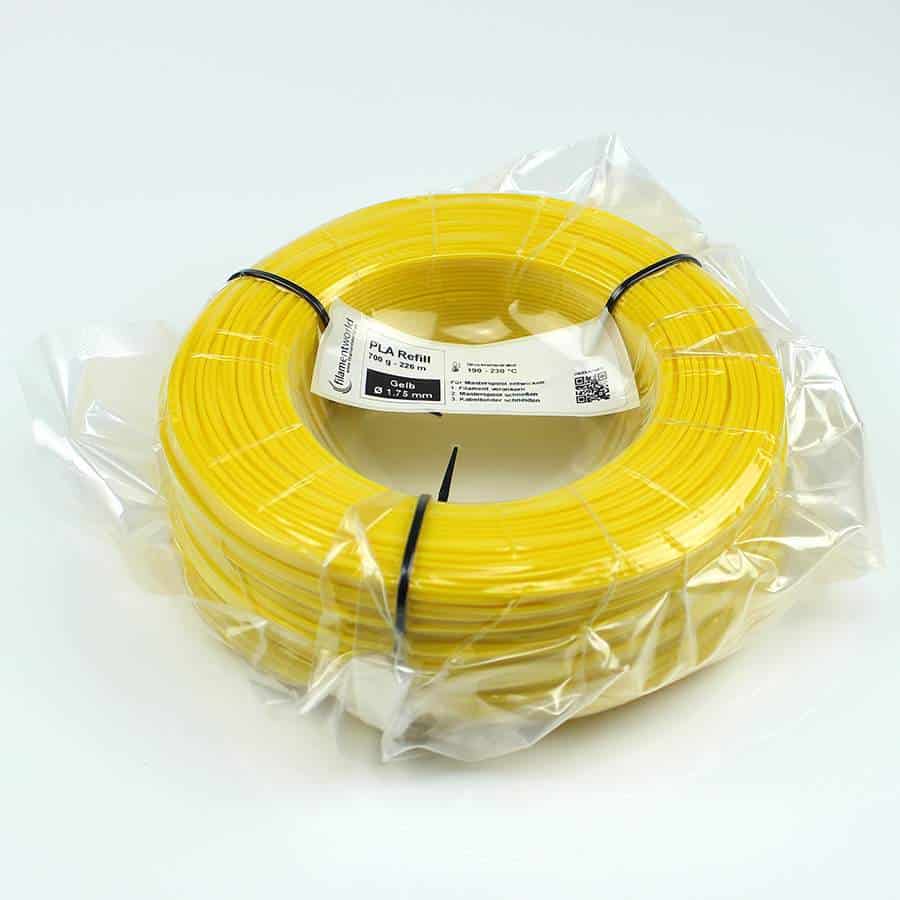 3D Drucker Refill Filament - PLA - 1.75 mm - Gelb