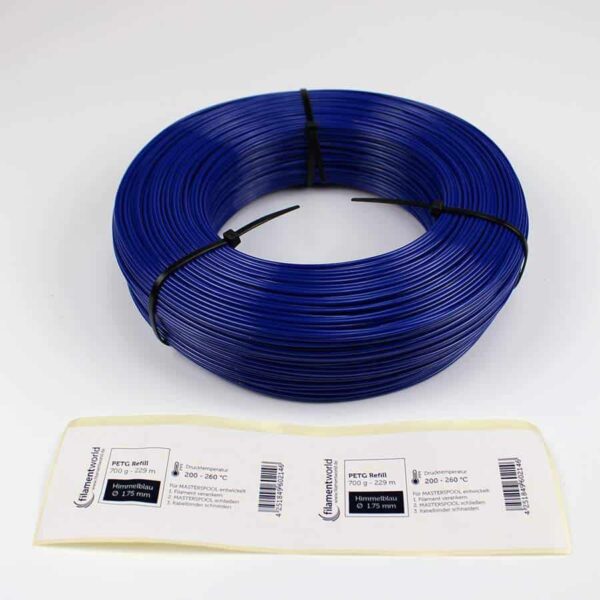 3D Drucker Refill Filament - PETG - 1.75 mm - Blau
