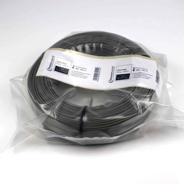 3D Drucker Refill Filament - PETG - 1.75 mm - Grau