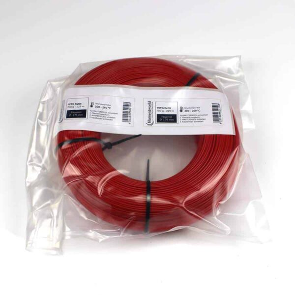 3D Drucker Refill Filament - PETG - 1.75 mm - Rot