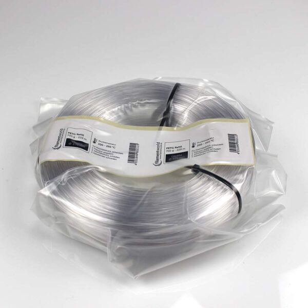 3D Drucker Refill Filament - PETG - 1.75 mm - Transparent