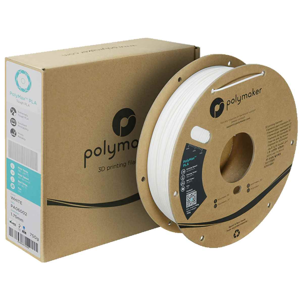Polymaker - Polymax PLA Filament - Weiß