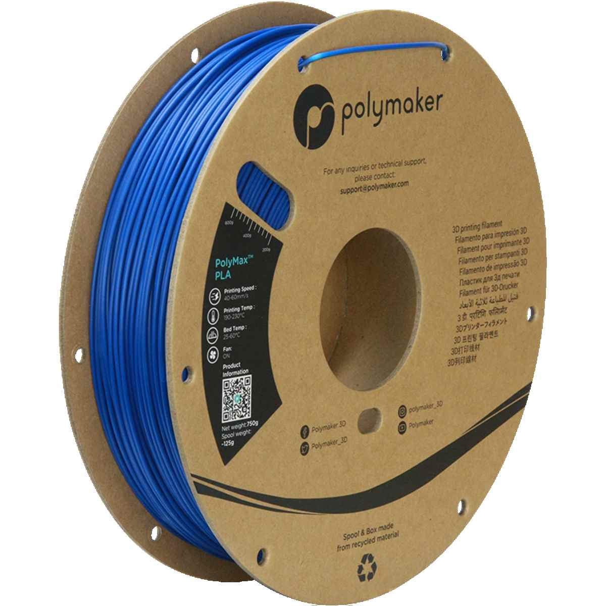 Polymaker - Polymax PLA Filament - Blau