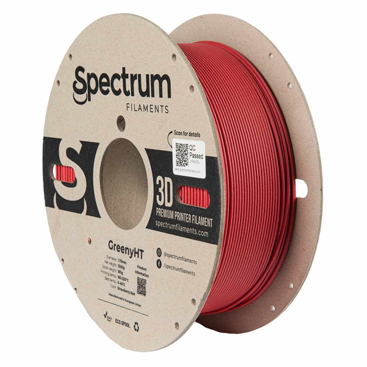 Spectrum - GreenyHT PLA Filament - Rot