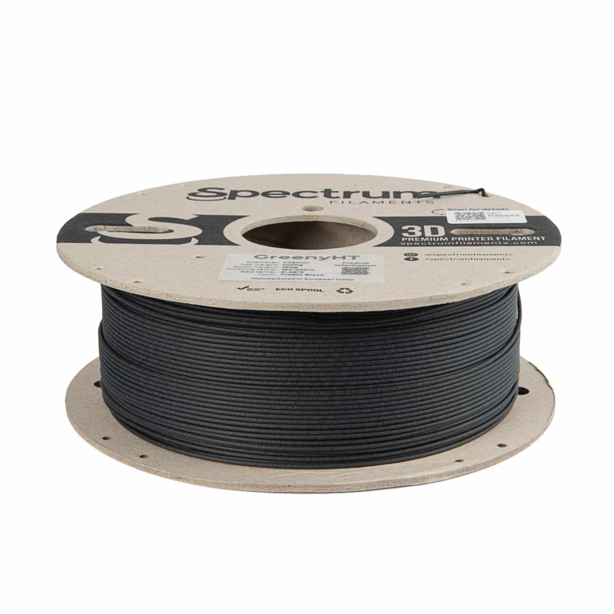 Spectrum - GreenyHT PLA Filament - Schwarz