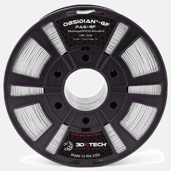 3D Drucker Obsidian - PA6 GF - Onyx Markforged Alternative Filament - Weiß